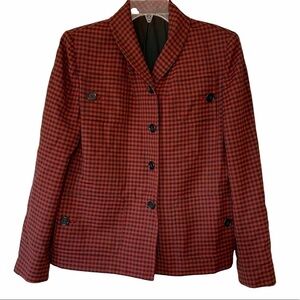 Vintage Towncliffe Houndstooth Blazer Jacket Sz Medium
